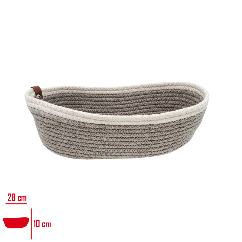 Leva Ekmek Sepetı Oval Koyu Bej