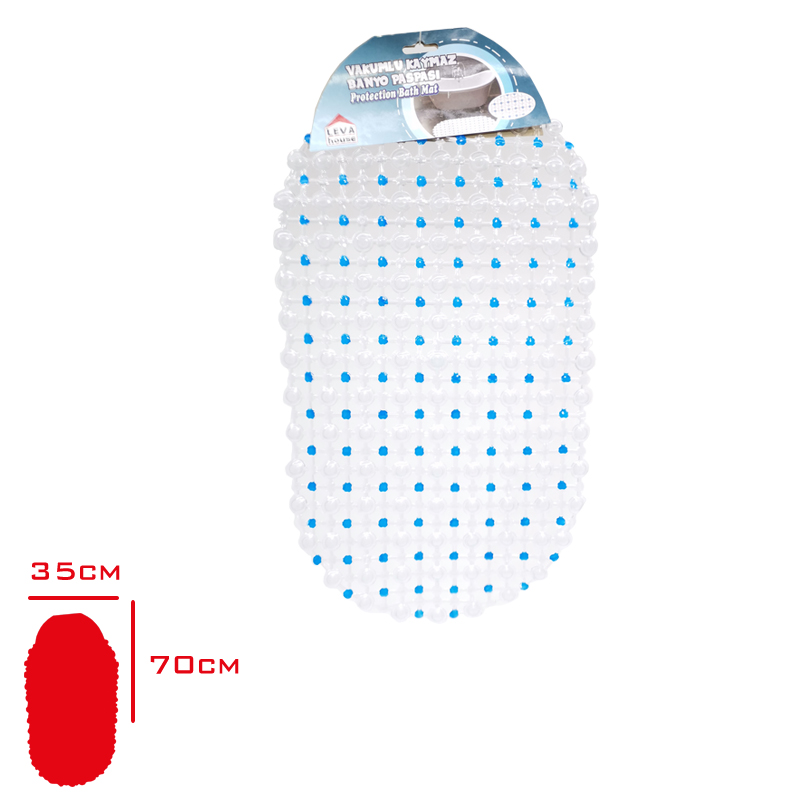 Leva House Vantuzlu Banyo Paspası Kaydırmaz Ev-001