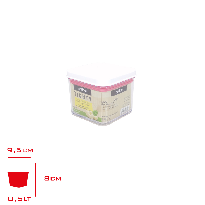 Gondol/Levahouse Erzak Kabı Tıghty 0,50 Lt G-790