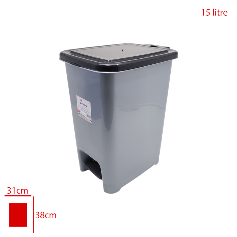 Zambak Pedalli Çöp Kovası Slım 15 Lt Zp-421