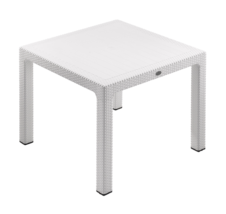 Novussı Masa Classı Rattan 90*90 Camsız Beyaz R001-001