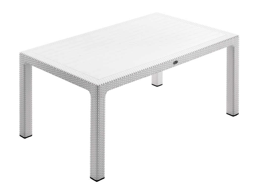 Novussı Masa Classı Rattan 90*150 Camsız Beyaz R002-001
