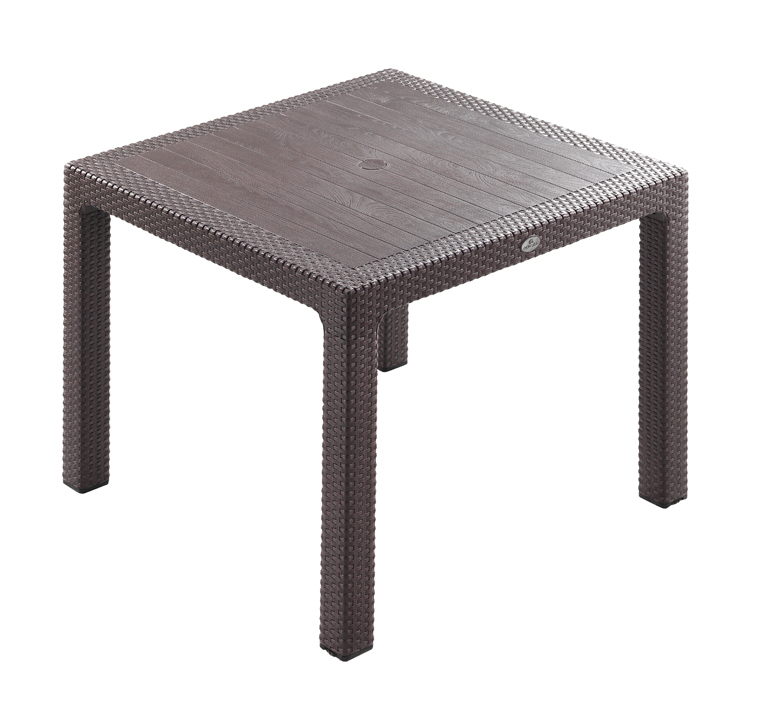 Novussı Masa Classı Rattan 90*90 Camsız Kahverengı R001-004