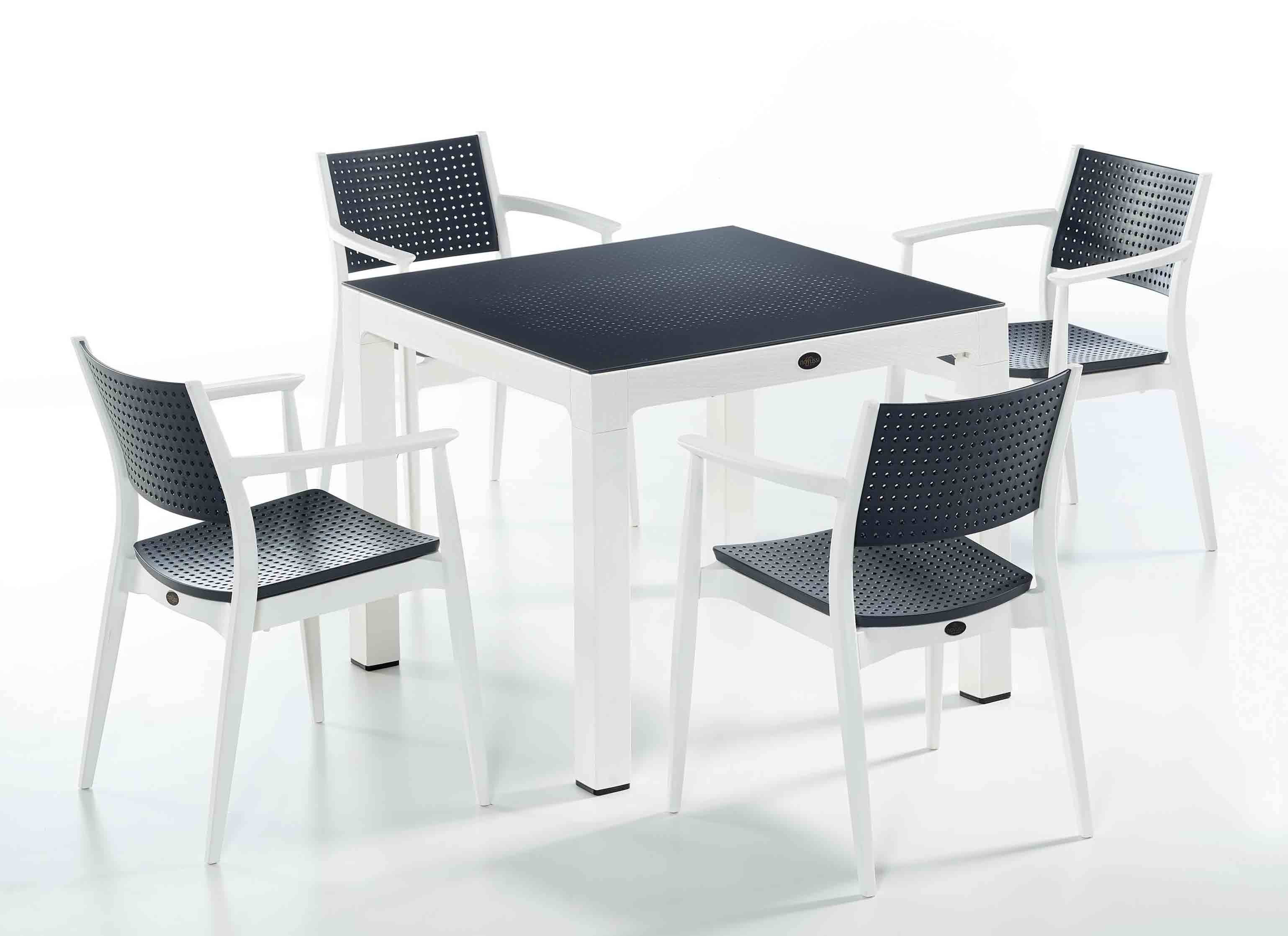 Novussı Segınus Set Beyaz / Antrasıt 4'lü