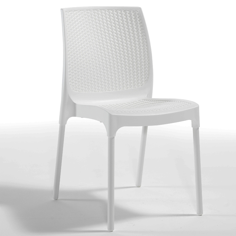 Novussı Sandalye Rattan Sunny Alüminyum Ayak Beyaz R009-001