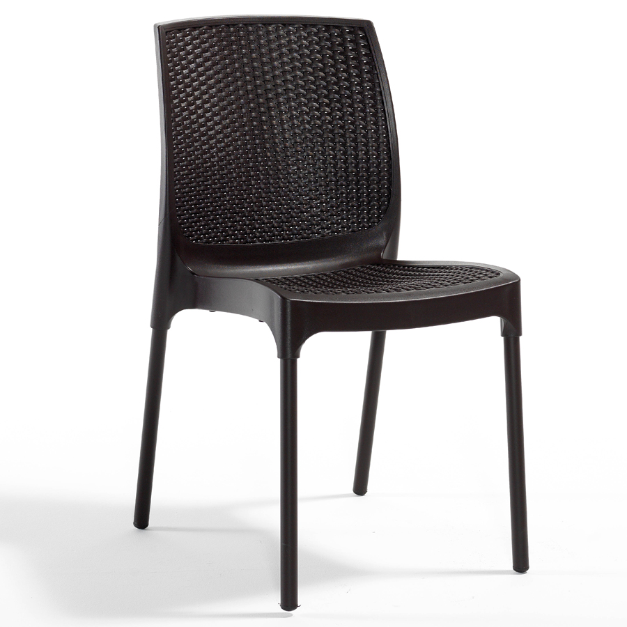 Novussı Sandalye Rattan Sunny Alüminyum Ayak Kahve R009-004