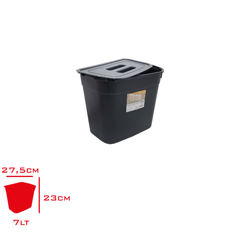 Dunya Askılı Kapaklı Dolap Çöp Kovası 07110