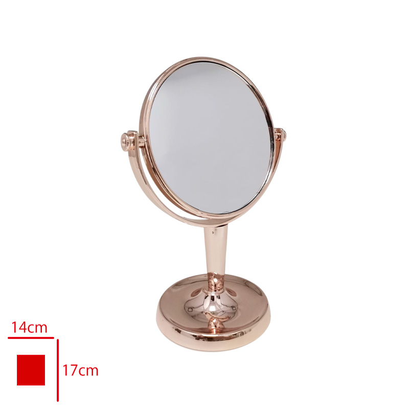 Alkaya Ayna Abs Çift Taraflı Yuvarlak Rose Gold 0396