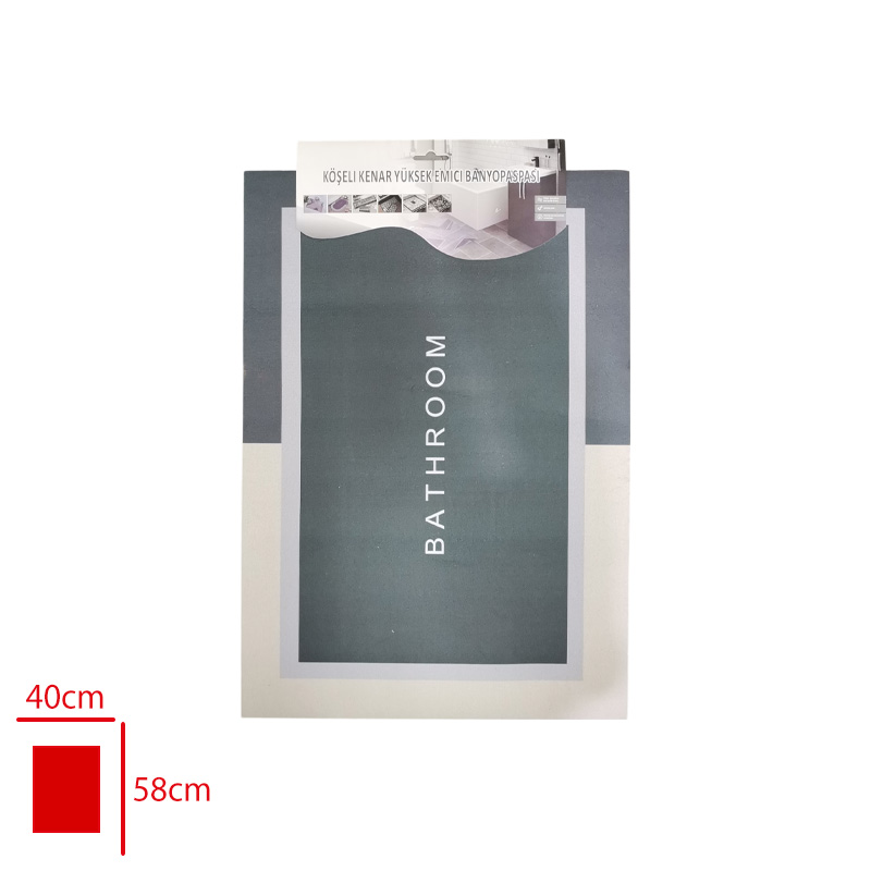 Alkaya Banyo Paspası Dıkdortgen 58*40 Cm 0371