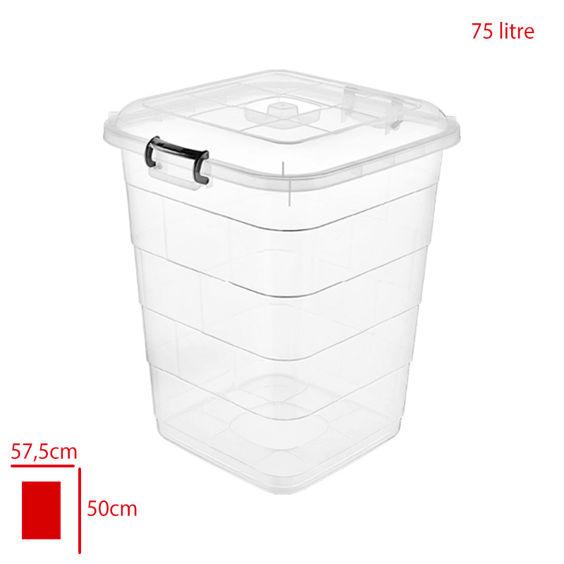 Bursev Şeffaf Tetrıs Kare Baklıyat Kova-75 Lt 1112 97