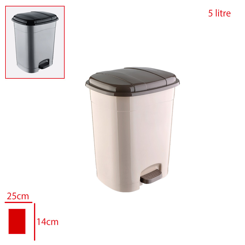 Bursev Pedalli Clasıco Çöp Kovası 5 Lt 4150 05