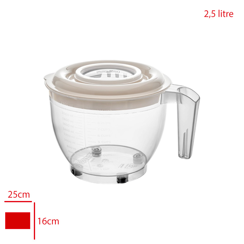 Bursev Kapaklı Mıkser Kabı 2,5 Lt Demonte 1126 52