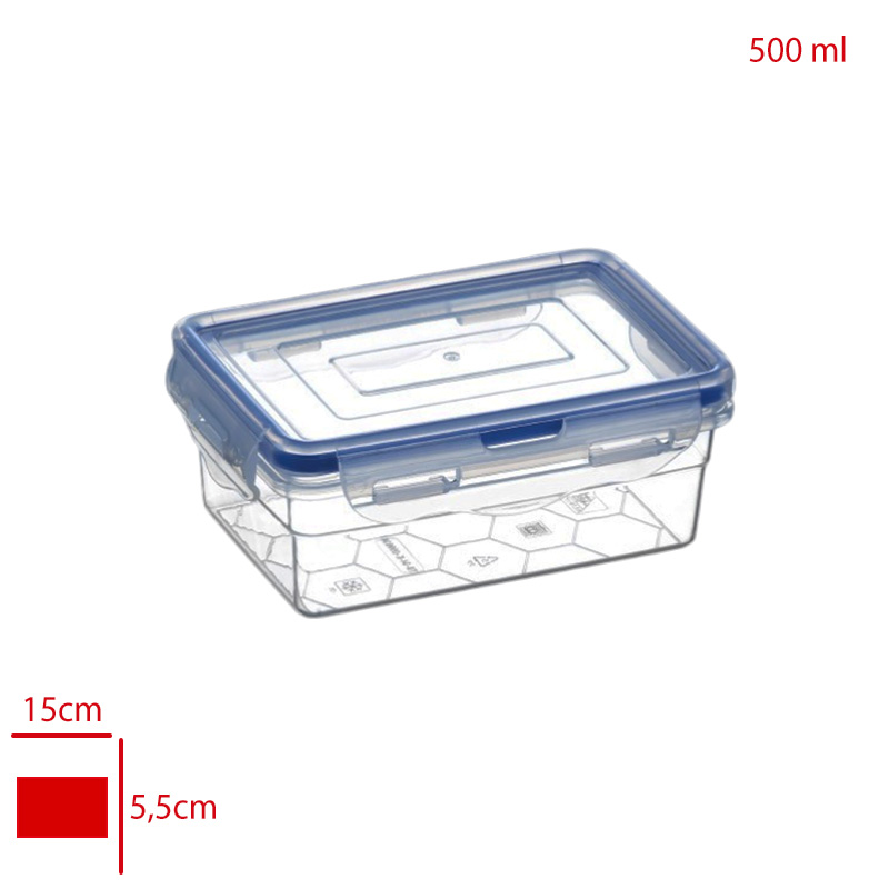 Bursev Sızdırmaz Saklama Kabı Dıkdortgen-0 500ml 1146 00