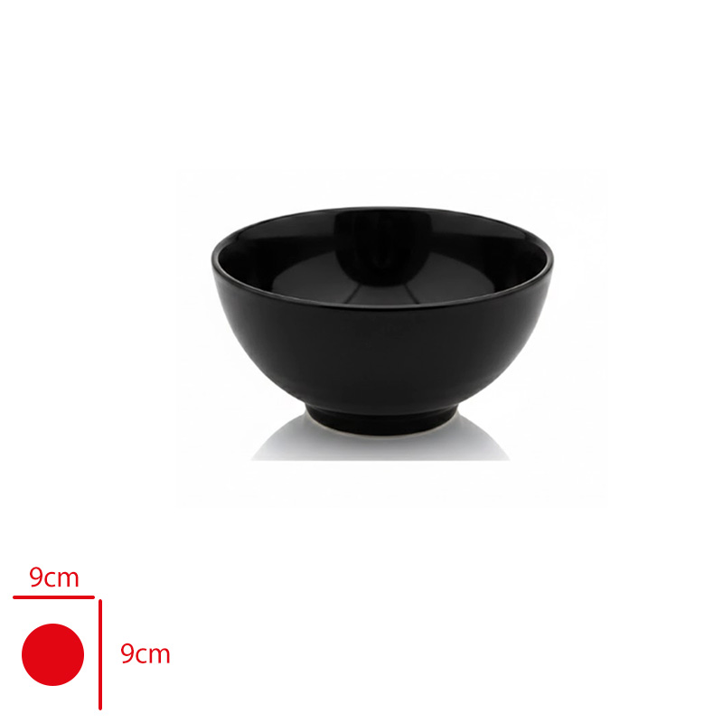 Atlas Mercan Acık Bufe Sunum Kasesı Siyah 9 Cm S441