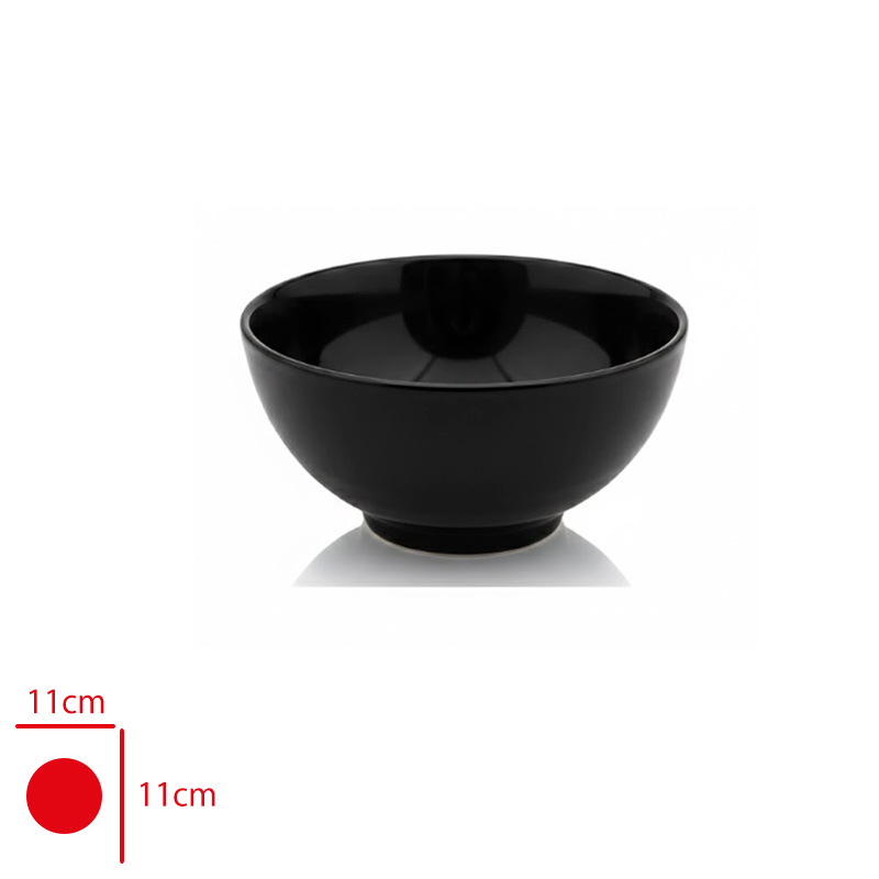 Atlas Mercan Acık Bufe Sunum Kasesı 11 Cm Siyah S442