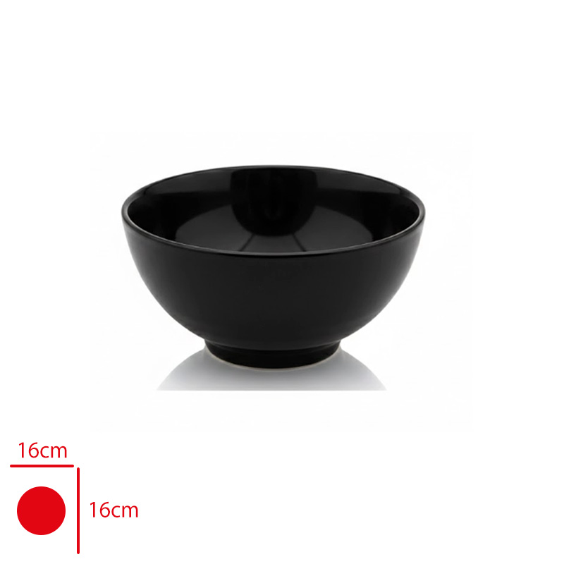 Atlas Mercan Acık Bufe Sunum Kasesı Siyah 16 Cm S443