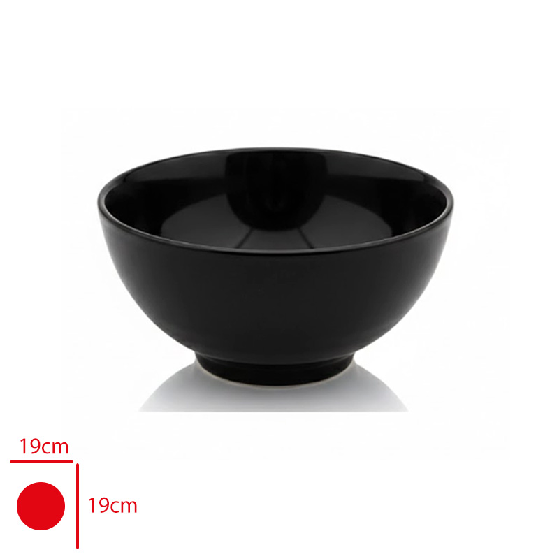 Atlas Mercan Acık Bufe Sunum Kasesı Siyah 19 Cm S444