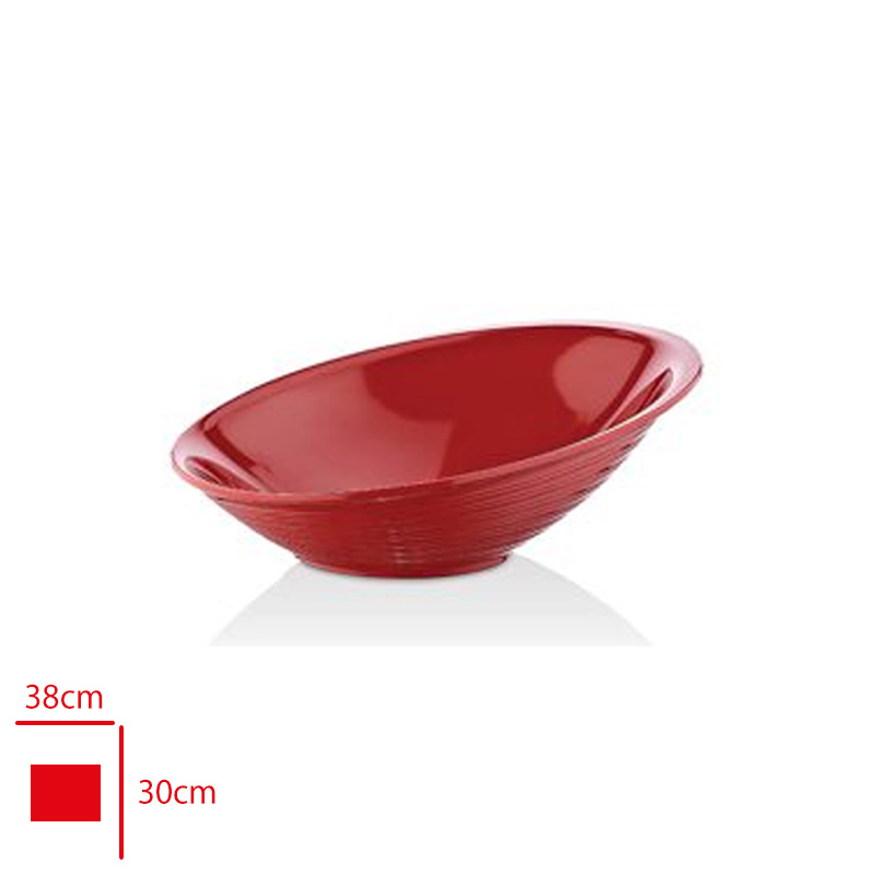 Atlas Kase Elıps Kırmızı 38x30x13 Cm K733