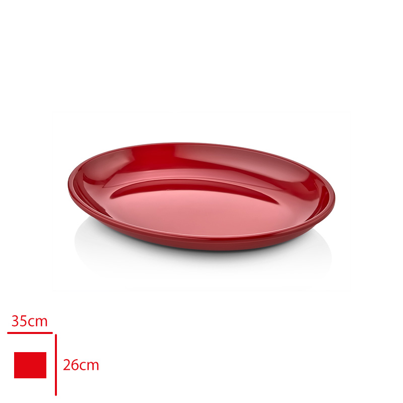 ATLAS ACIK BUFE KAYIK SUNUM KIRMIZI 35X26 CM K761