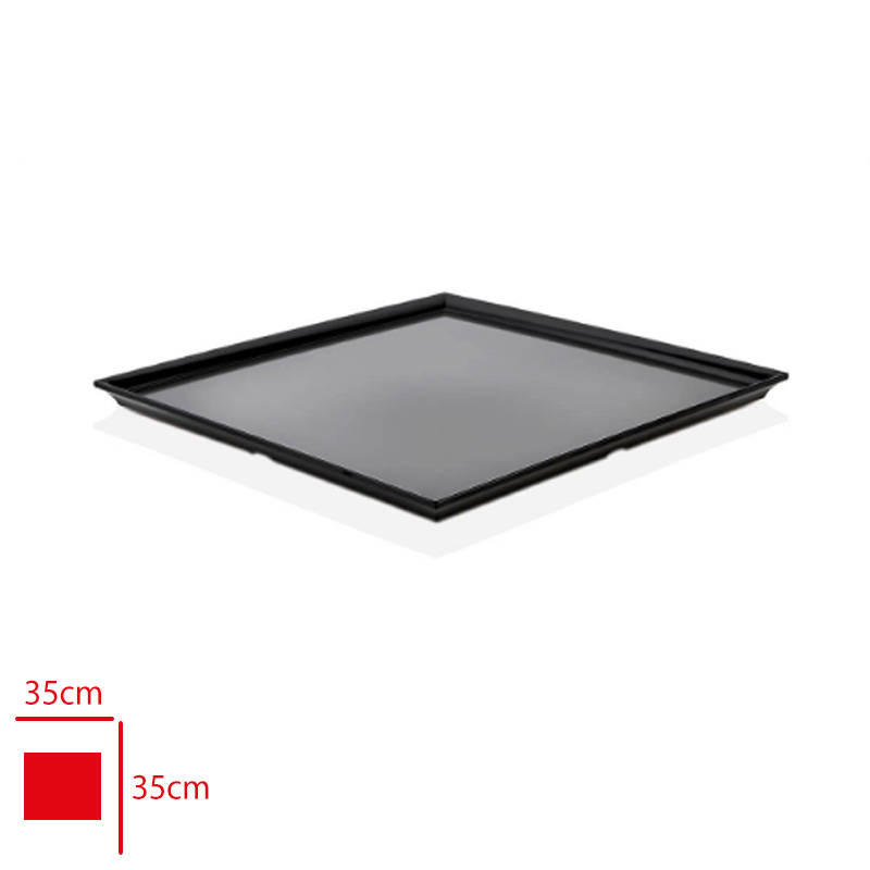 Atlas Tepsı Sunum Pastane Kare Siyah 35x35 Cm S705