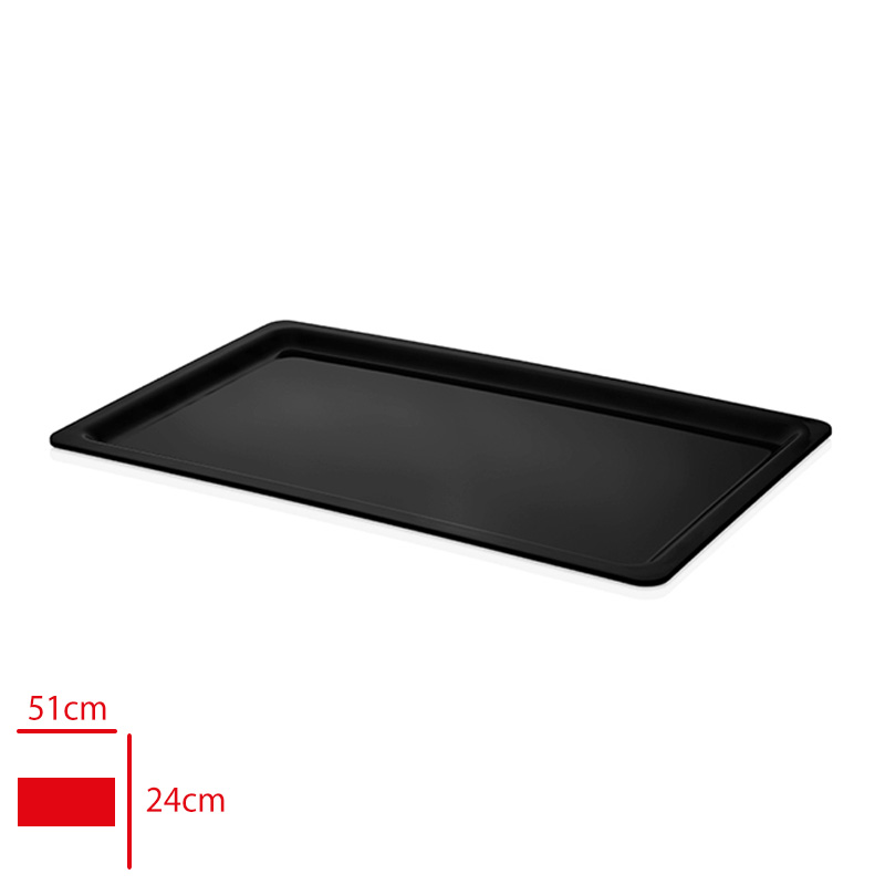 Atlas Tepsı Pastane Sunum Siyah 51x24x2 Cm S706