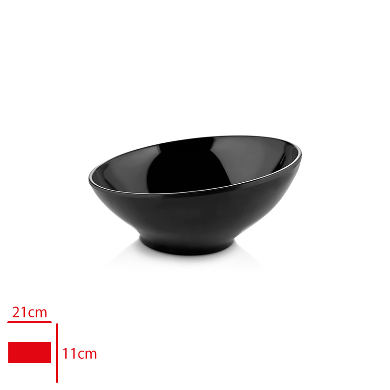 Atlas Elıps Kase Siyah 19 Cm S382