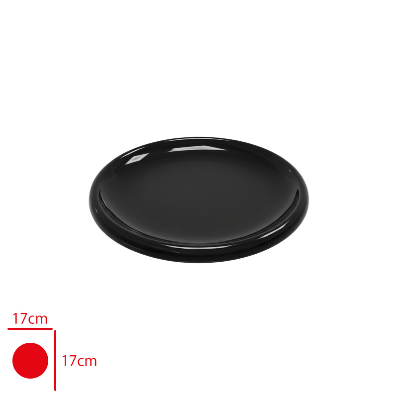 Atlas Servıs Tabak Mımoza Siyah 17 Cm S470