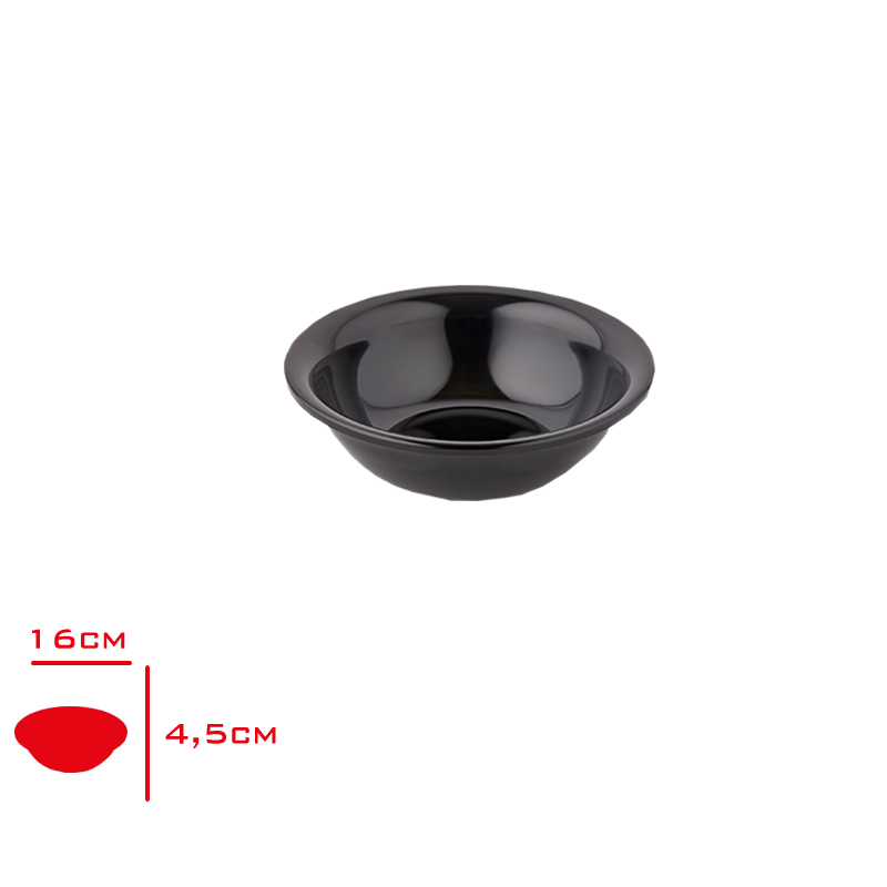 Atlas Kase Derın Siyah 16 Cm S341