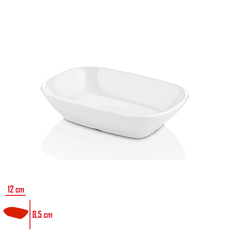 Atlas Kare Kayık Beyaz 12 Cm 302