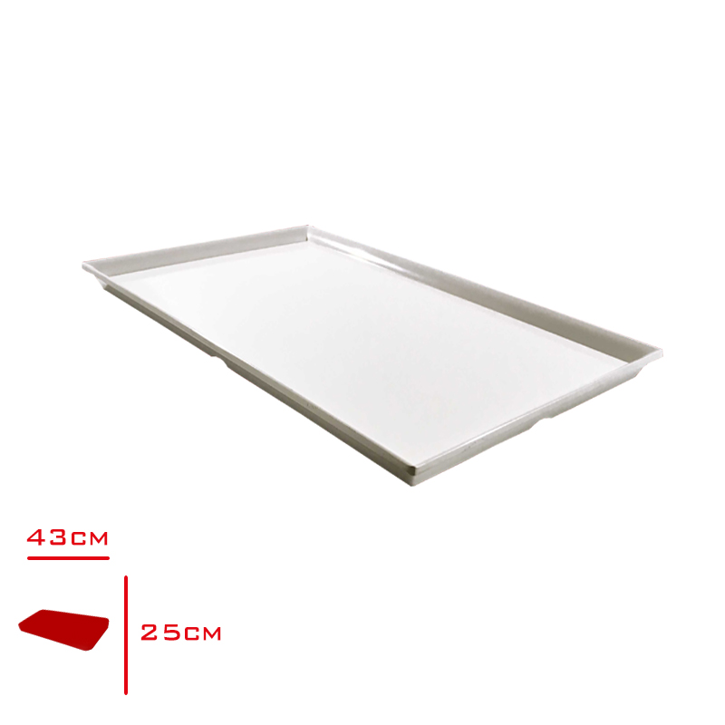 Atlas Tepsı Pastane Sunum Beyaz 43x25 Cm 704