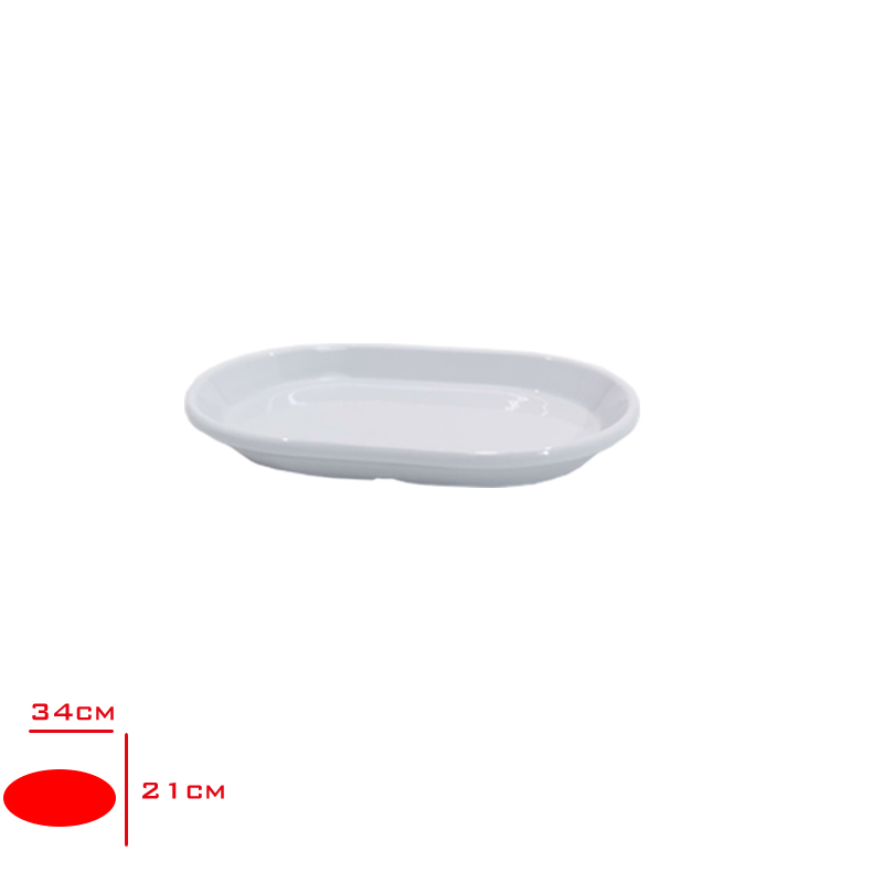 Atlas Oval Kayık Incı Beyaz 21x34 Cm 605