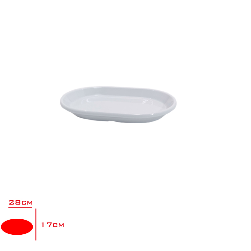 Atlas Oval Kayık Incı Beyaz 17x28 Cm 604