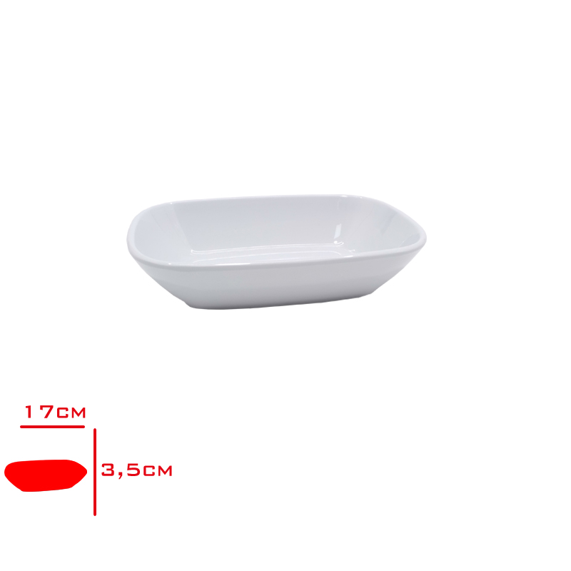 Atlas Kare Kayık Beyaz 17 Cm 305