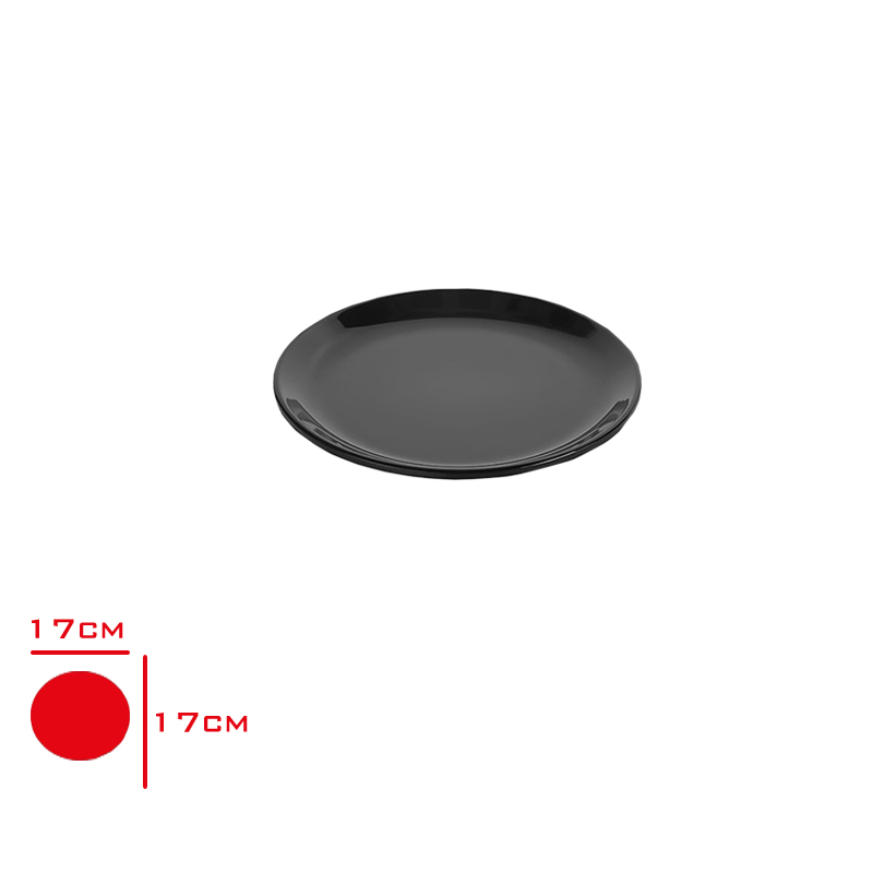 Atlas Ent Servıs Tabak Siyah 17 Cm S317