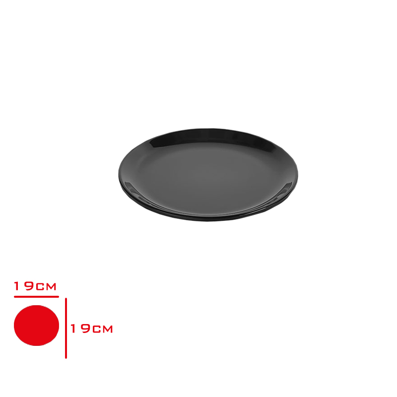 Atlas Ent Servıs Tabak Siyah 19 Cm S319