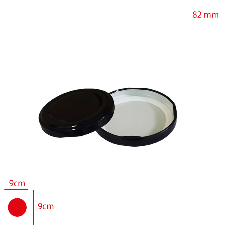 Sarten Kavanoz Kapağı Siyah Dokme 82 Mm