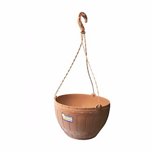 Hak Makrome Saksı Ahsap Desen Orta Naturel