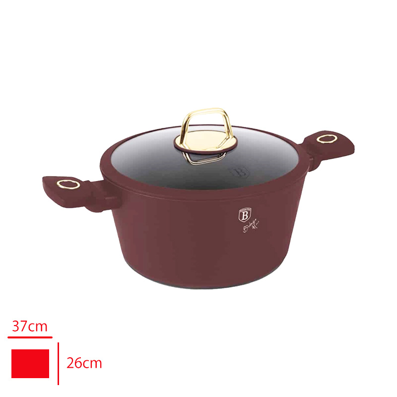 Berlınger Haus Derın Tencere 24 Cm Bordo 8041 3,2 Mm