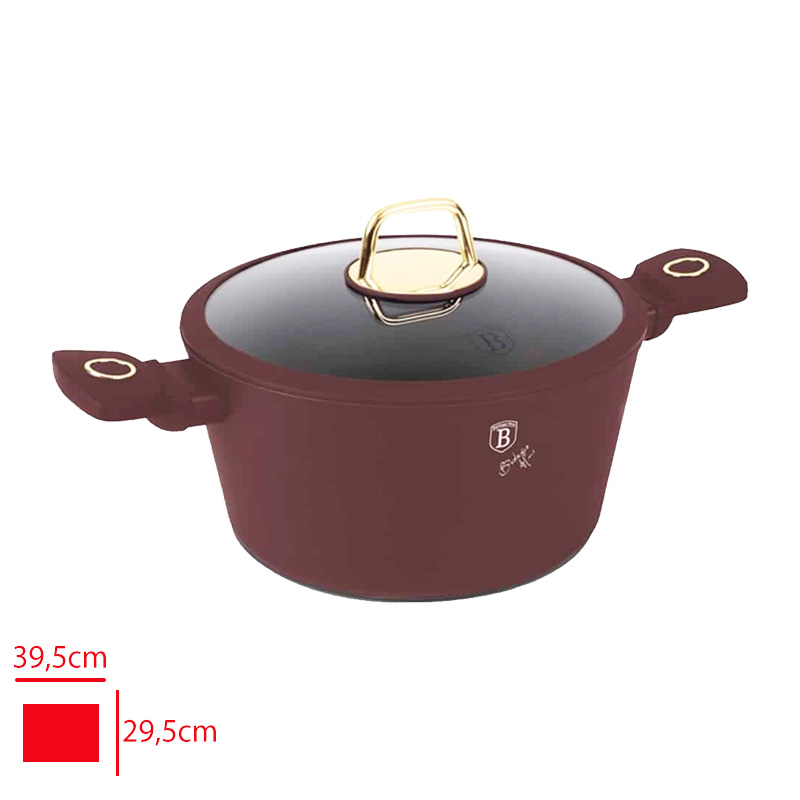 Berlınger Haus Derın Tencere 28 Cm Bordo 8042 3,2 Mm