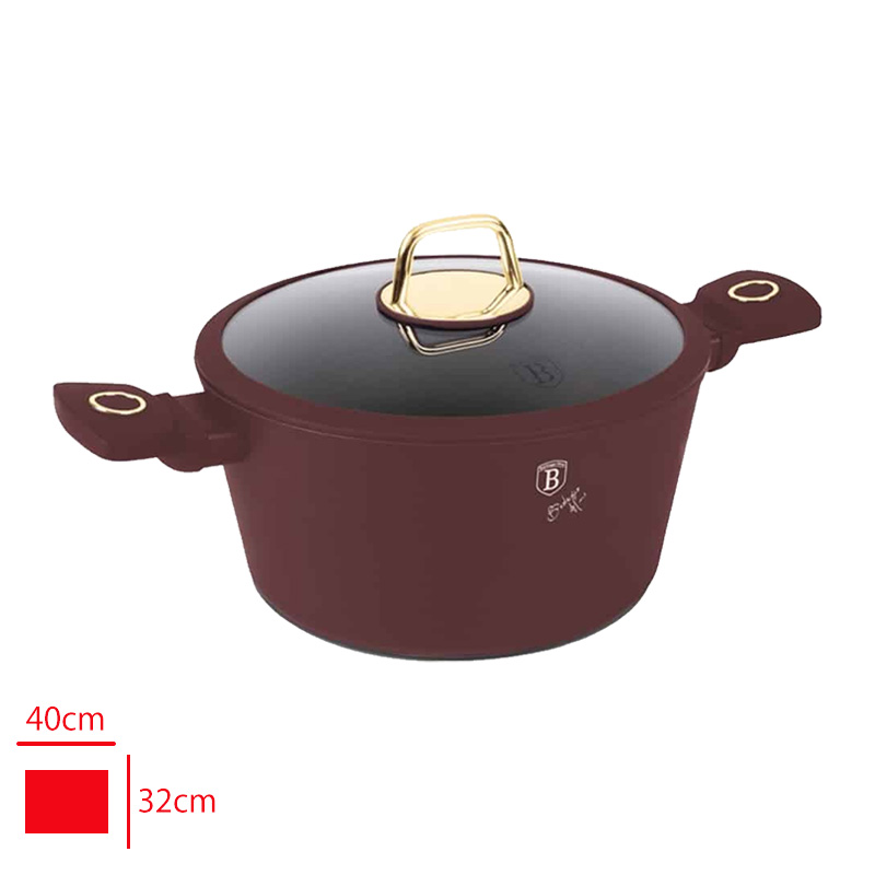 Berlınger Haus Derın Tencere 30 Cm Bordo 8043 3,2 Mm