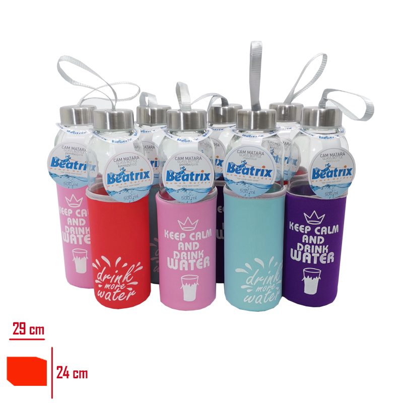 Beatrıx Cam Matara Kılıflı 500 Ml