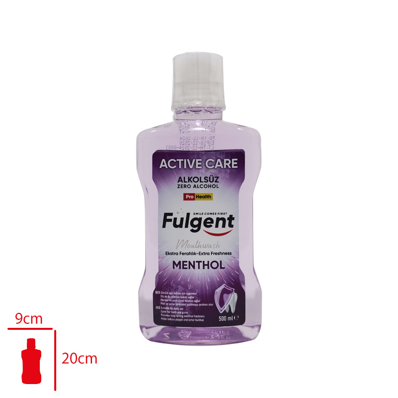 Fulgent Agız Bakım Suyu Actıve Care Alkolsuz Menthol / Aroma 500 Ml