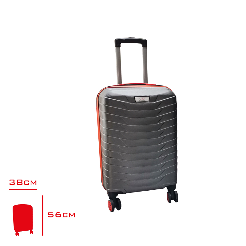 Sısus Travel Valız Kabın Boy Antrasıt/Turuncu Zeus Premıum
