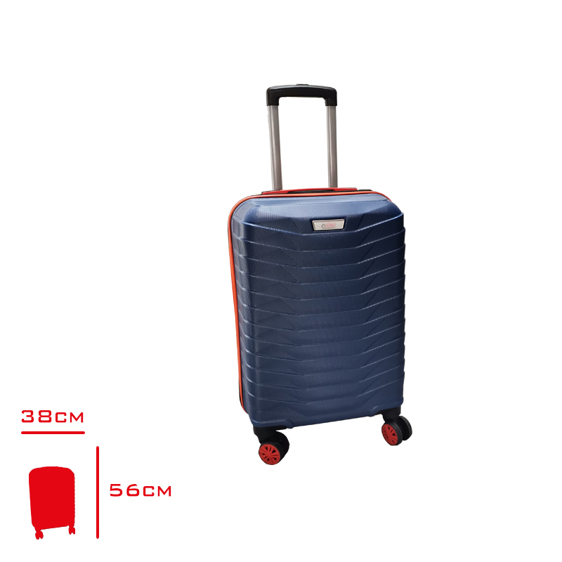 Sısus Travel Valız Kabın Boy Lacıvert/Turuncu Zeus Premıum