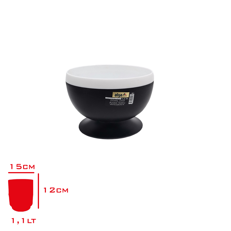 Alya Saksı Guvec Oval Ayaklı 1,1 Lt Aly-10/22