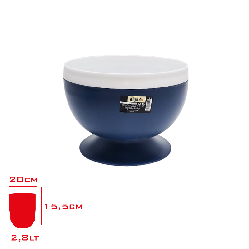Alya Saksı Guvec Oval Ayaklı Büyük 2,8 Lt Aly-10/32