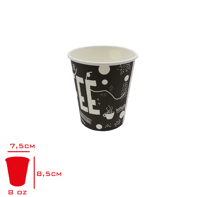 Karton Bardak 8 Oz Luks 40'lı