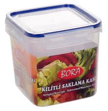 Bora Saklama Kabı Kılıtlı Kare 2,05 Lt Bo-884
