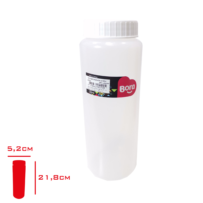 Bora Tuzluk Şişe Genıs Kapaklı 950 Ml Şeffaf Bo-2194