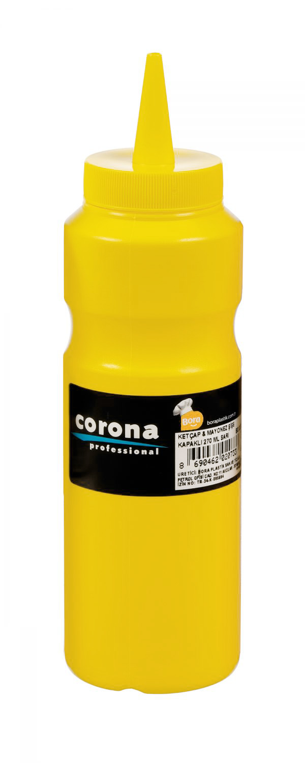 Bora Mayonez & Ketcap Şişe Kapaklı 270 Ml Sarı Bo-2073